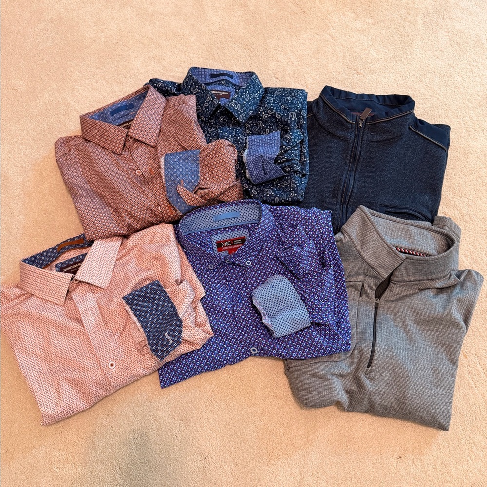 Lot Johnston & Murphy shirts size Large